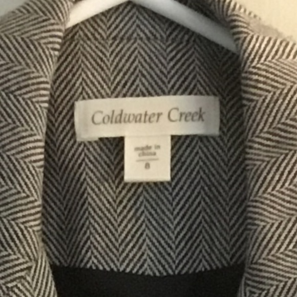 Coldwater Creek women's Gray jacket with black detail size 8 - Picture 2 of 3